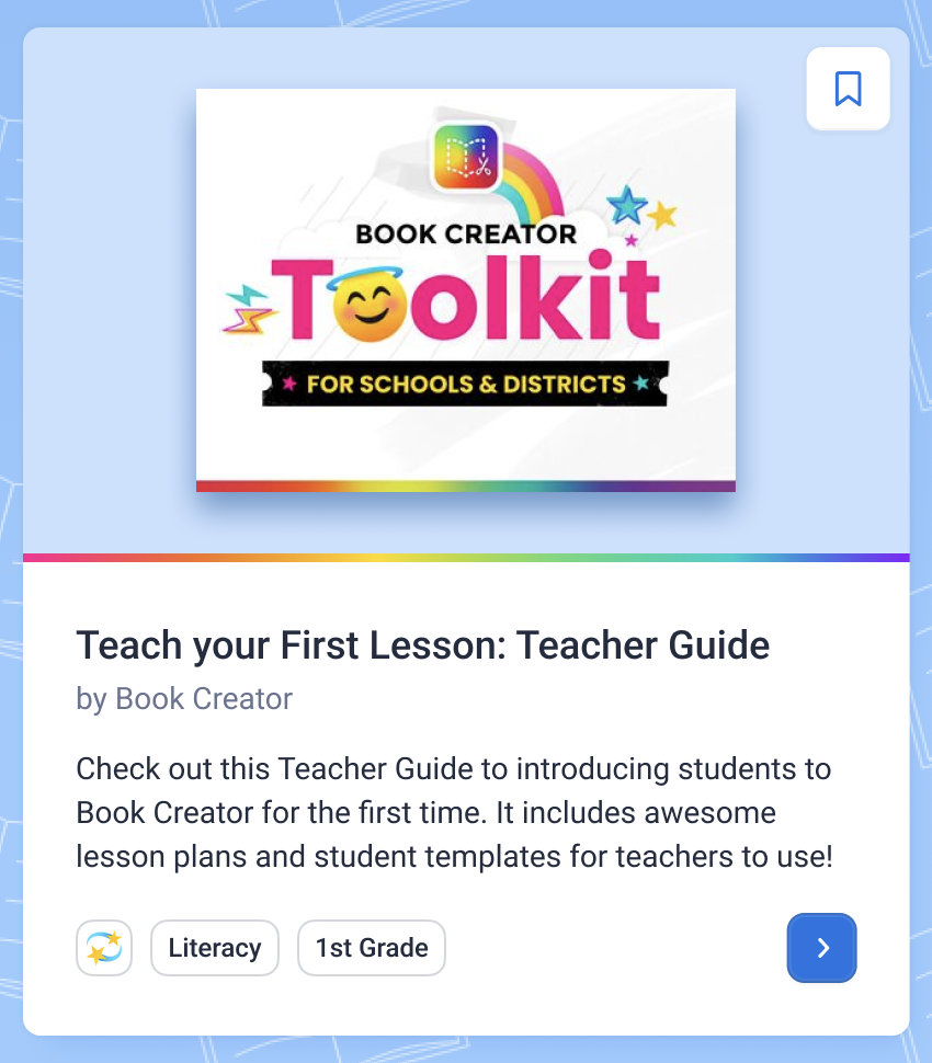 Book card v1 — all information visible: title, author, description, tags, and read count